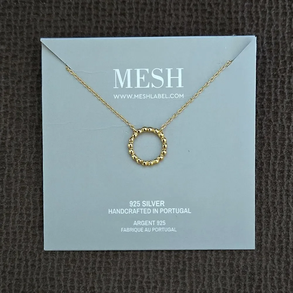 MESH Stationary Open Circle⭕️ Necklace